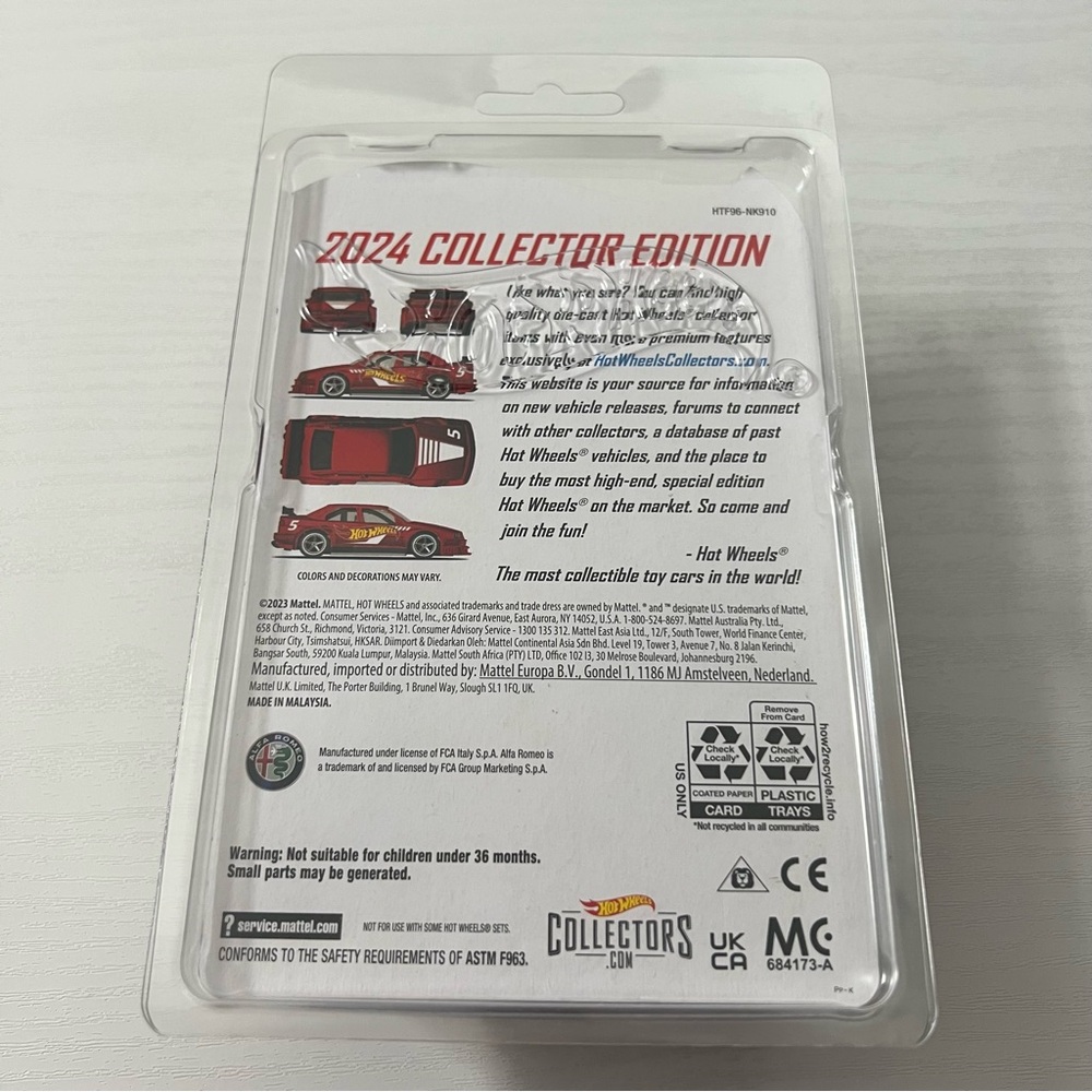 Hot Wheels 2024 Mail In Collectors Edition Alfa Romeo 155 w/ Card Protector - Picture 2 of 4